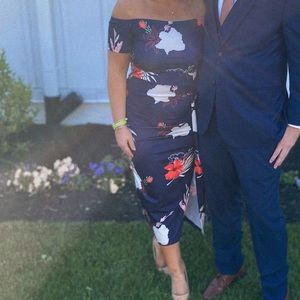 The FAMOUS Amazon wedding guest floral off the shoulder dress